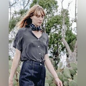 Esby Julie Silk button down shirt women’s XS